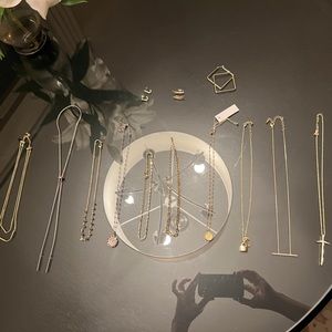 Uncommon James. Lot. Mix of gold and silver. 10 necklaces. 3 earrings.